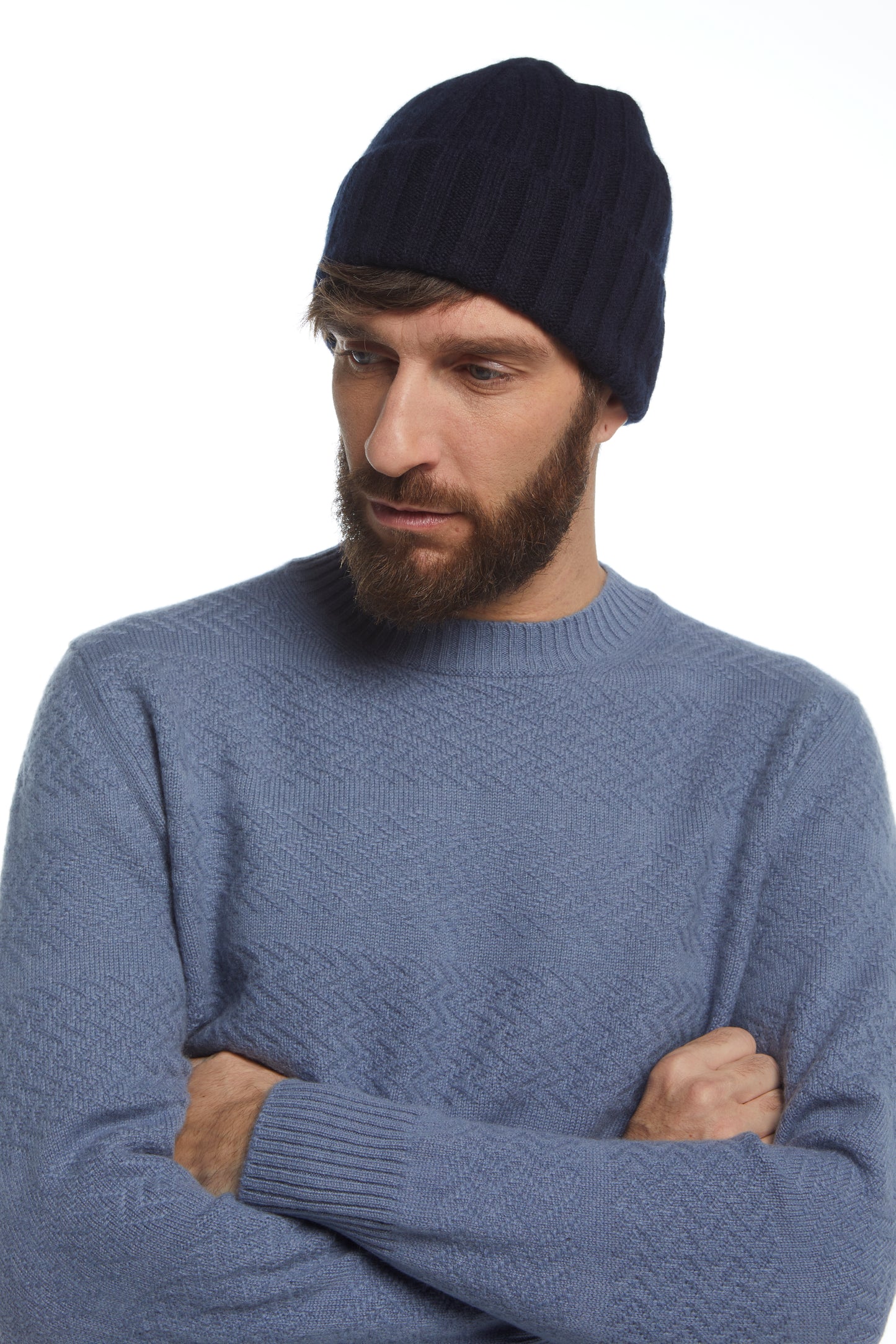 Cappello a coste - Blu