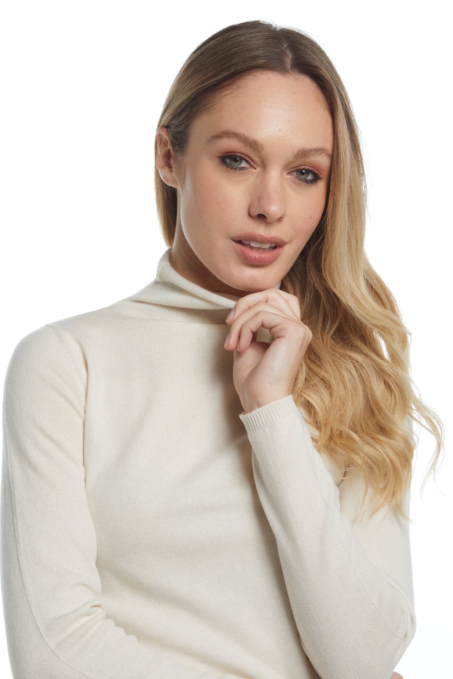 Maglia collo a cratere - Bianca