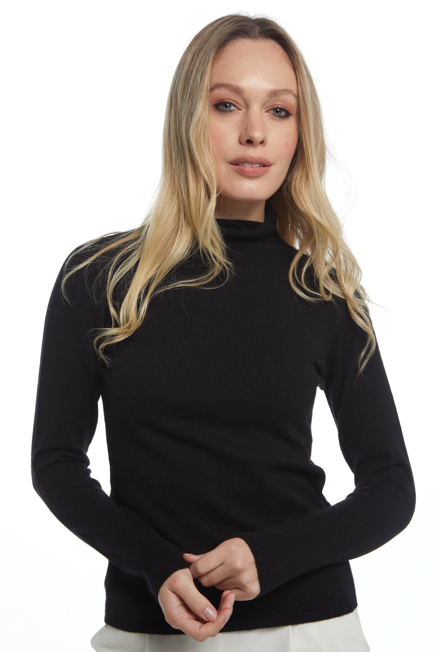 Maglia collo a cratere - Nera
