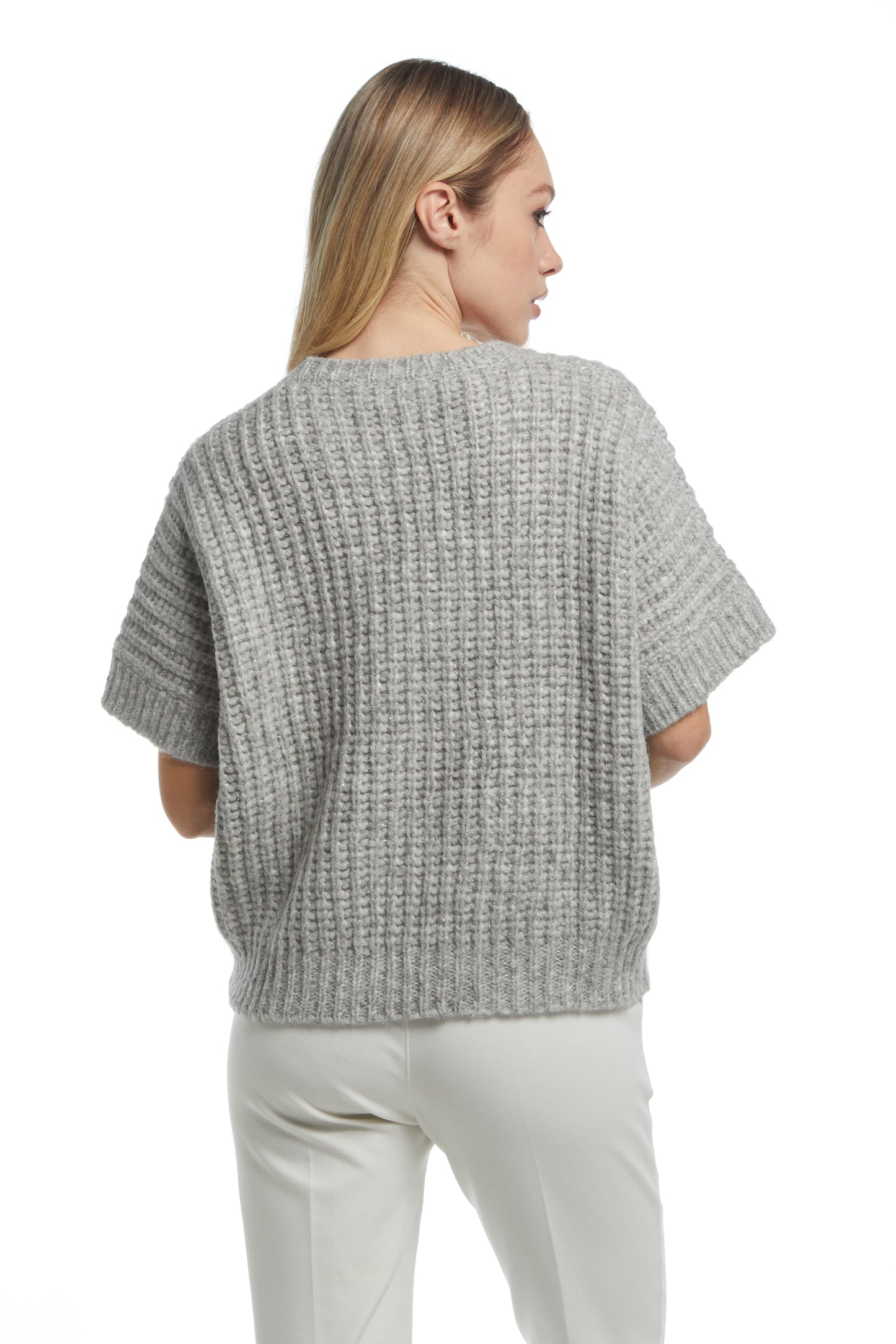 Cappa costa inglese - Grigio perla con Lurex