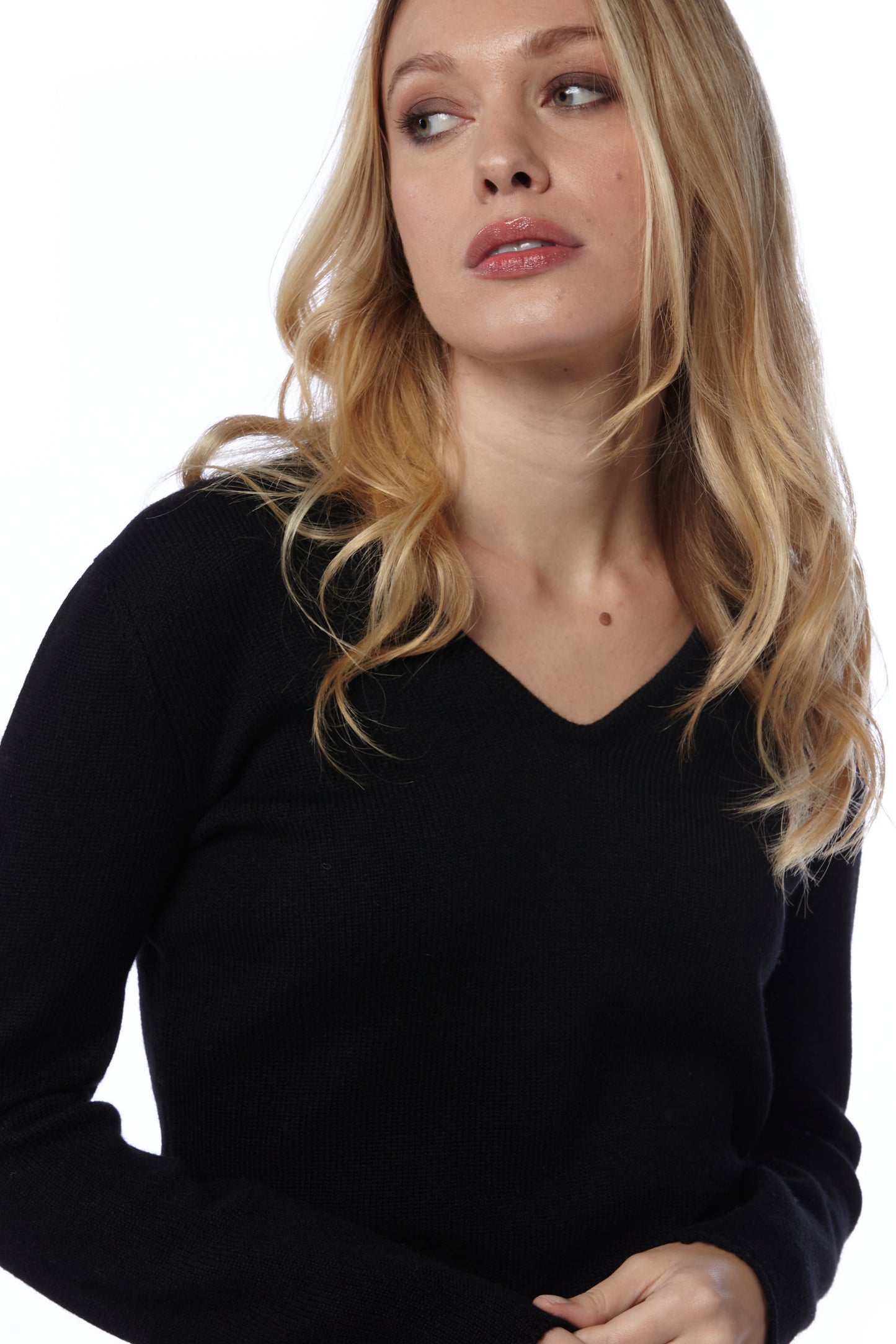Maglia scollo a V - Nera
