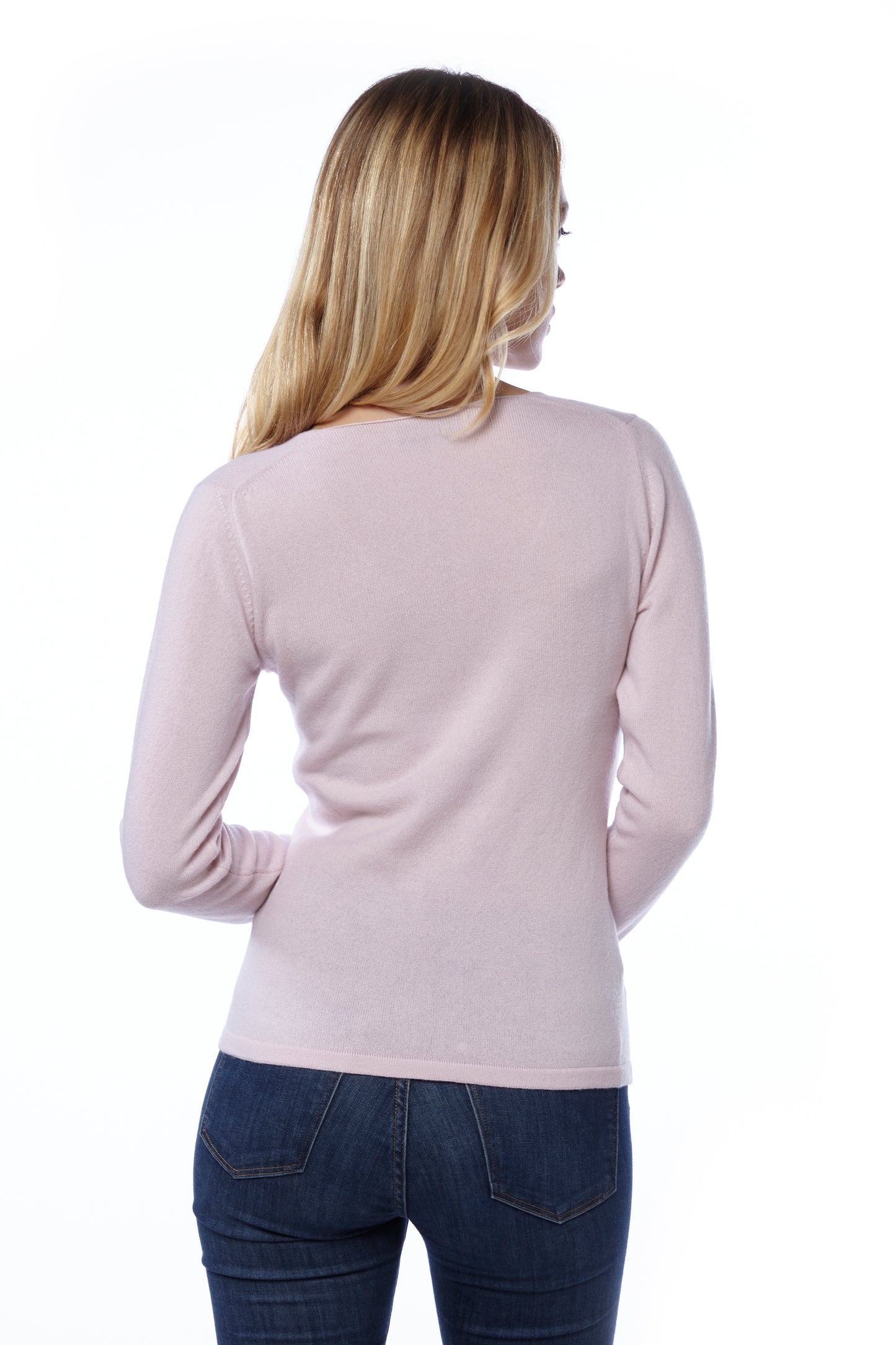 Maglia scollo a V - Rosa