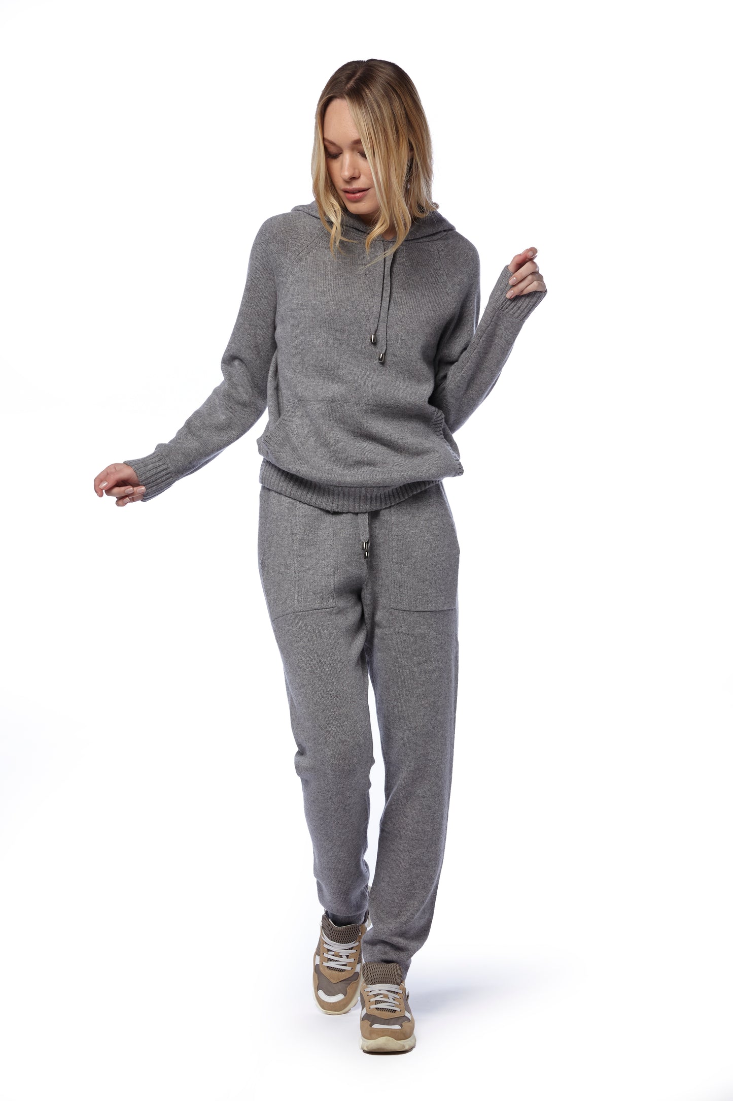 Tuta sportiva 100% Cashmere - grigio