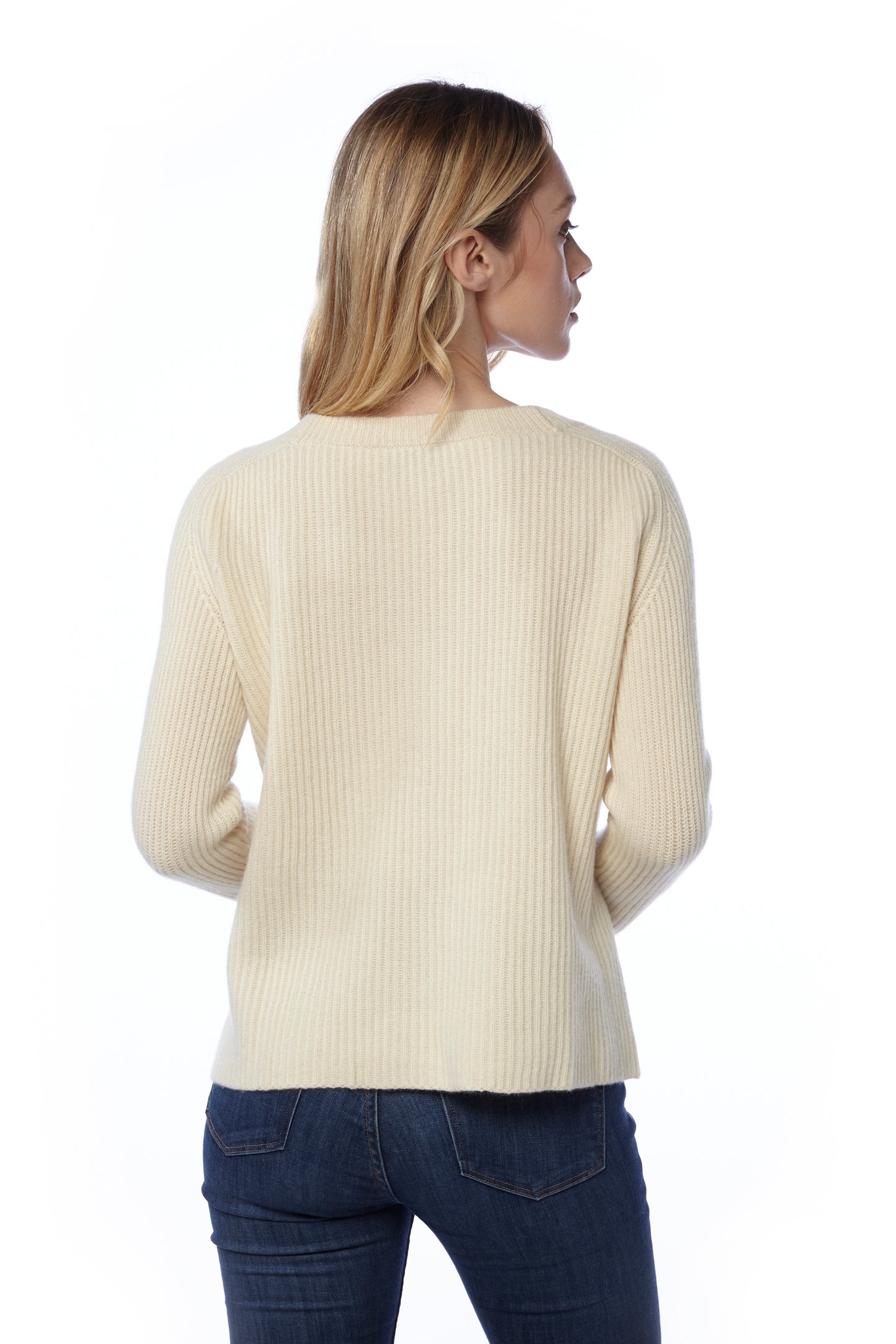 Cardigan costa inglese - Panna