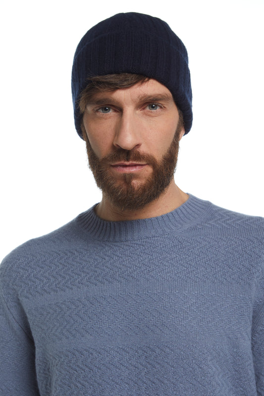 Cappello a coste - Blu