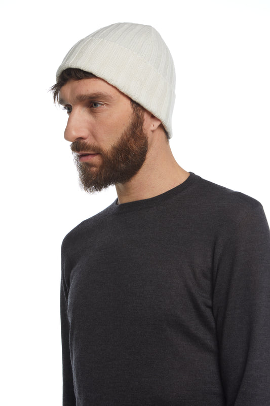 Cappello a coste - Panna