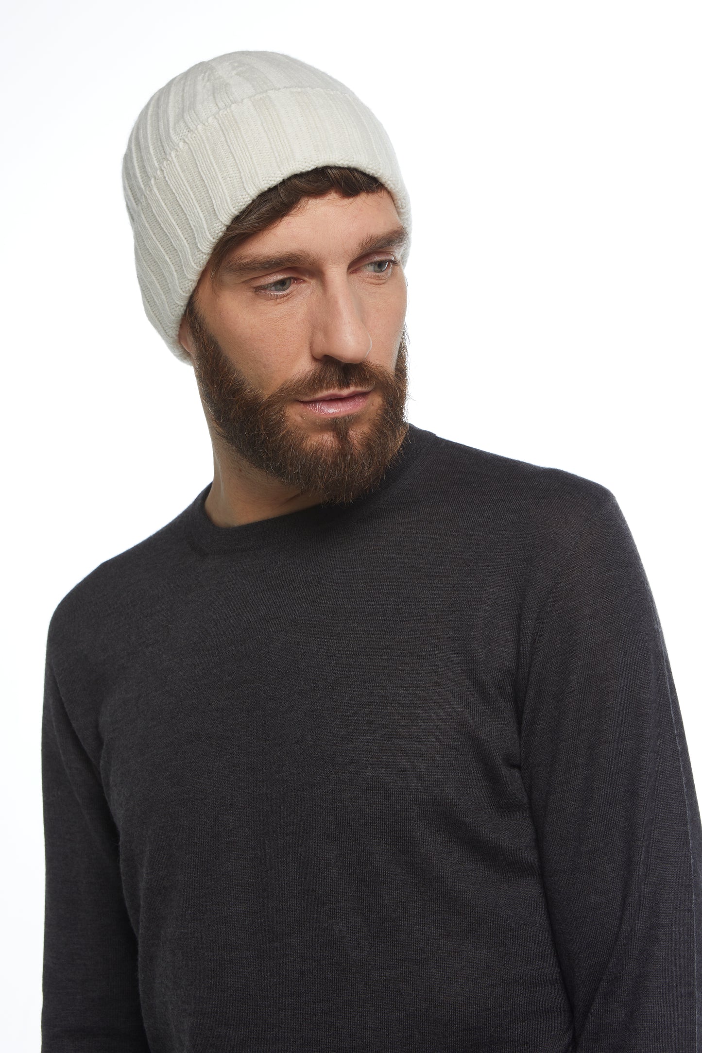 Cappello a coste - Panna
