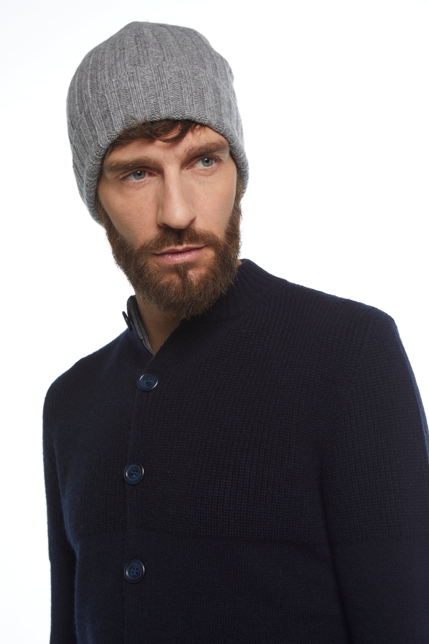 Cappello a coste - Grigio melange