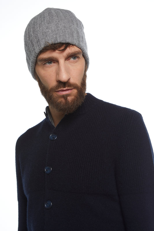 Cappello a coste - Grigio melange