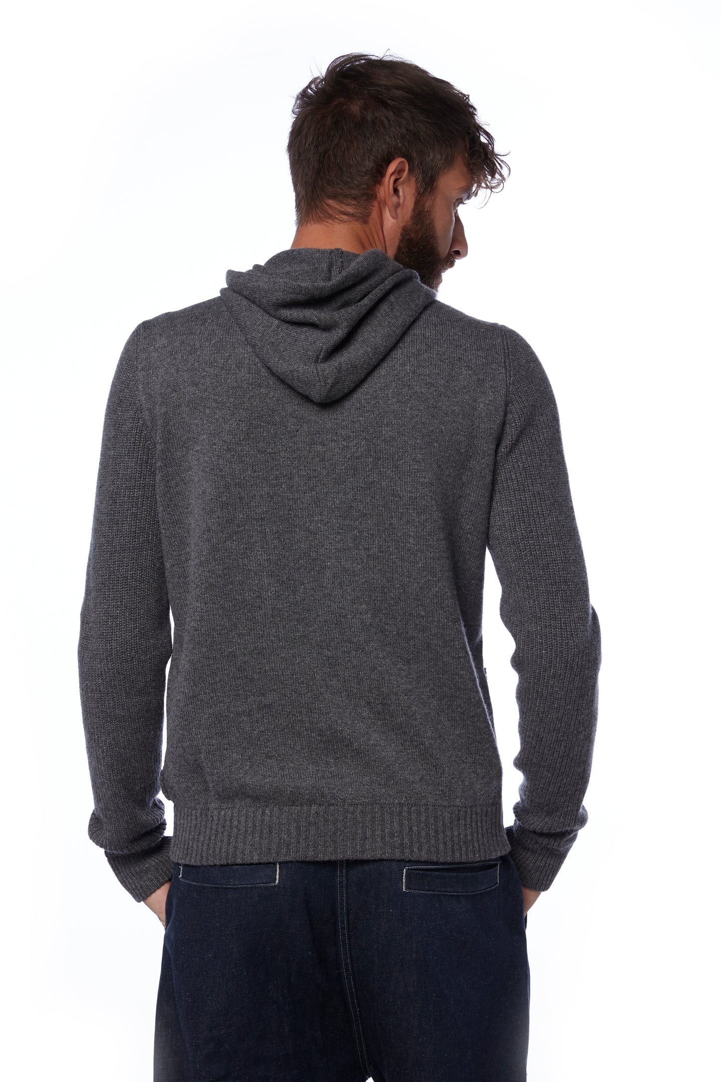 Felpa zip con cappuccio - Carbon