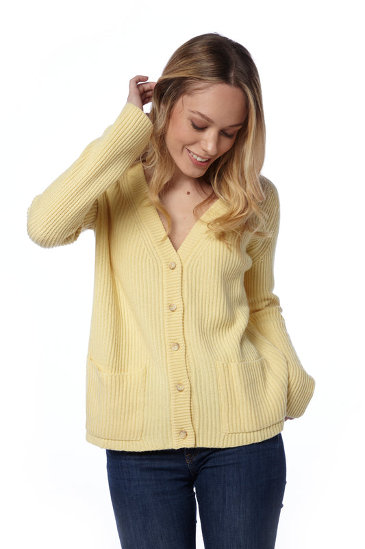 Cardigan costa inglese - Vaniglia